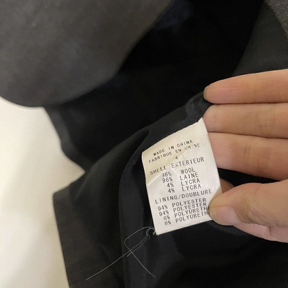 Theory Charcoal Gray Wool Single Button Blazer Ca… - image 5